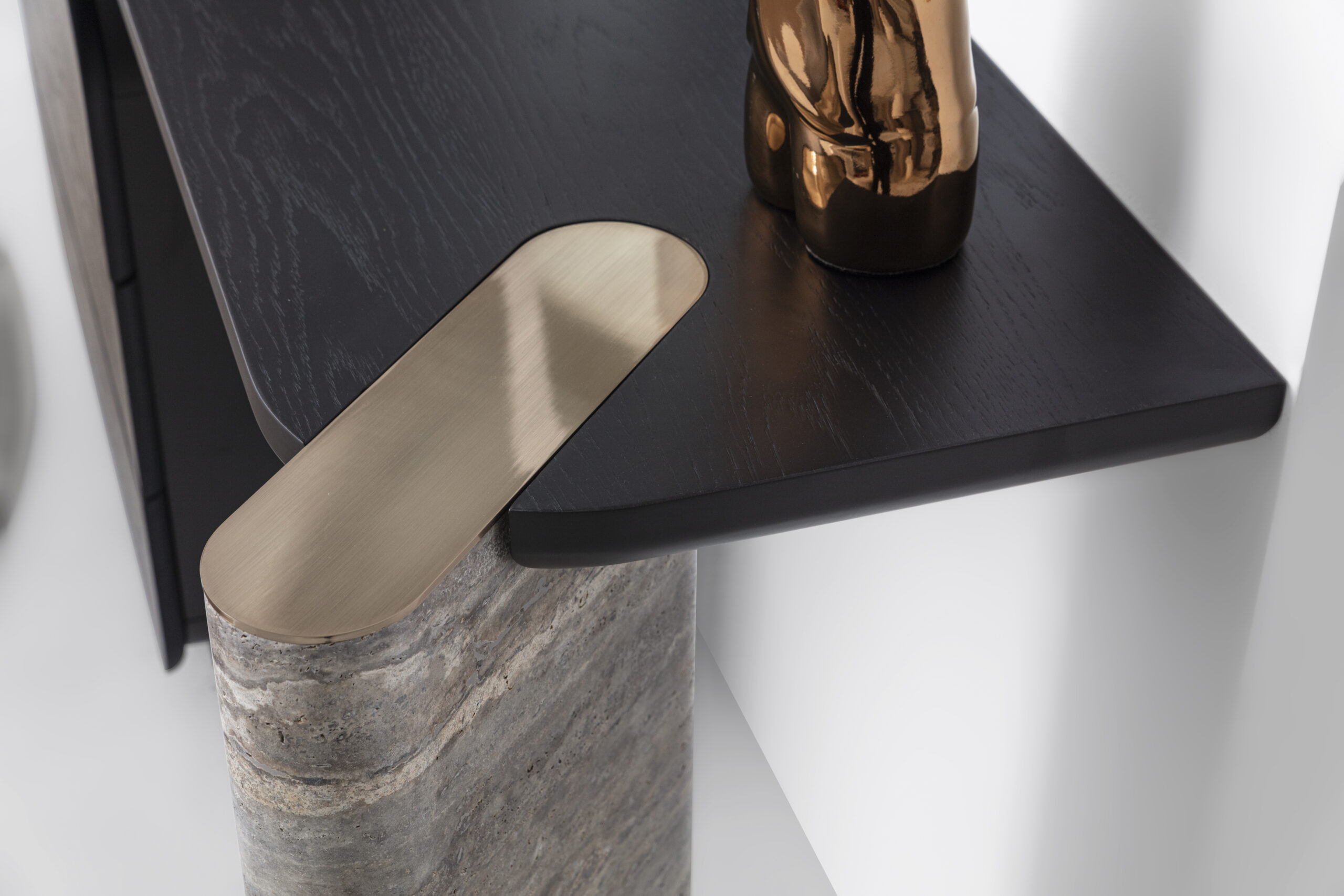 MAYBACH FEKETE/TRAVERTIN KIS KOMÓD - Image 4