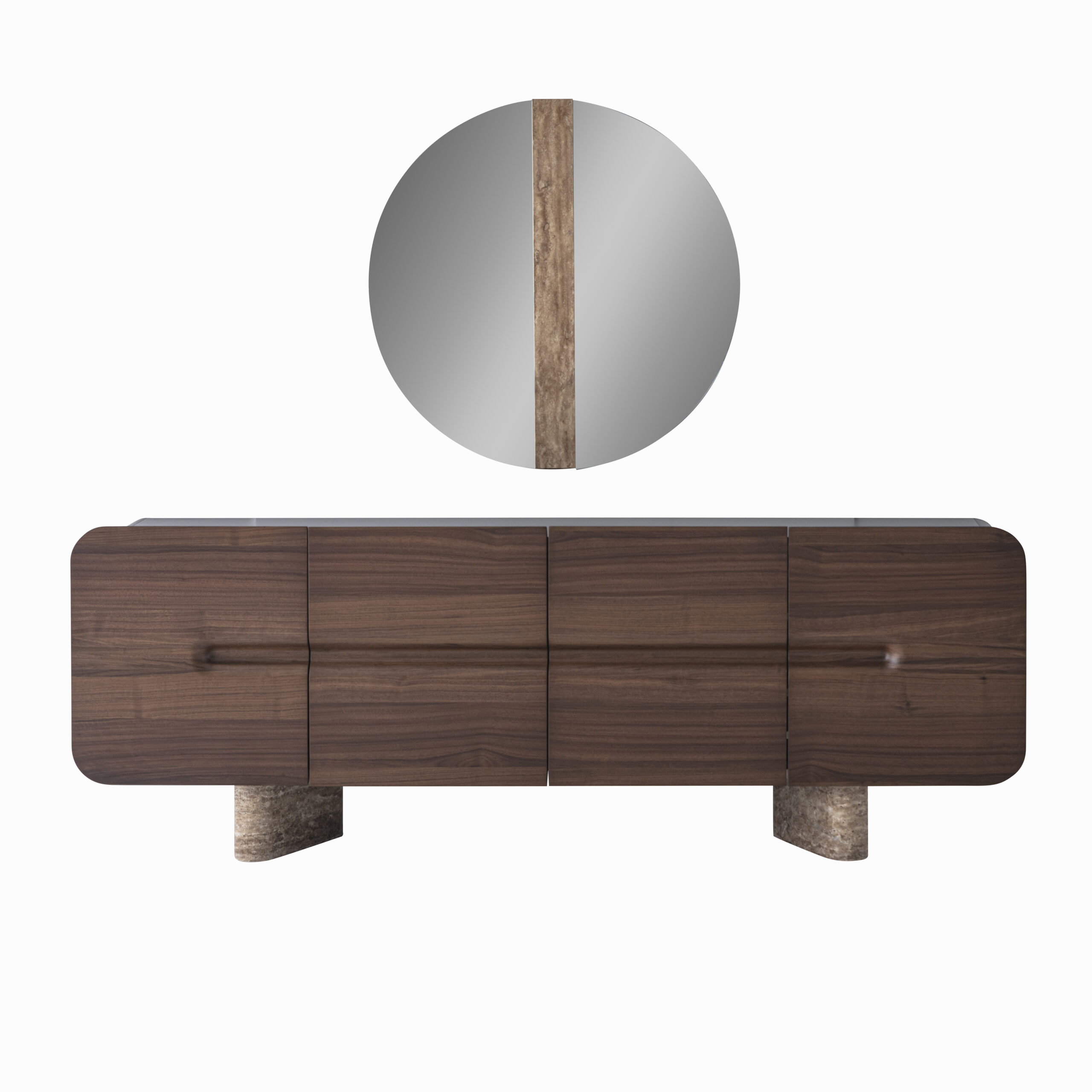 MAYBACH DIÓ/TRAVERTIN NAGY KOMÓD